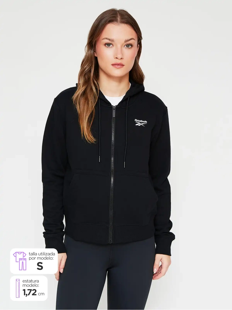 POLERON MUJER REEBOK ALGODÓN SMALL LOGO - 1