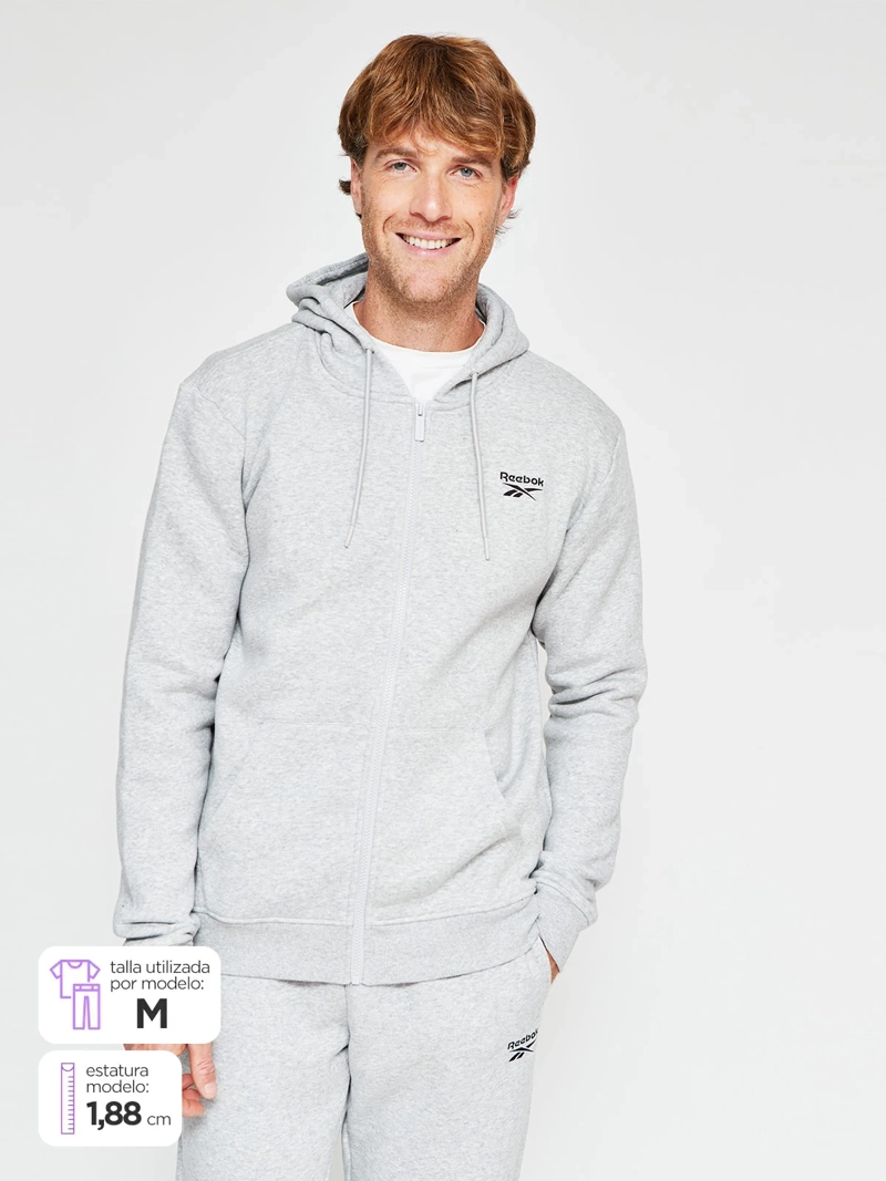 POLERON HOMBRE REEBOK ALGODÓN SMALL LOGO - 1