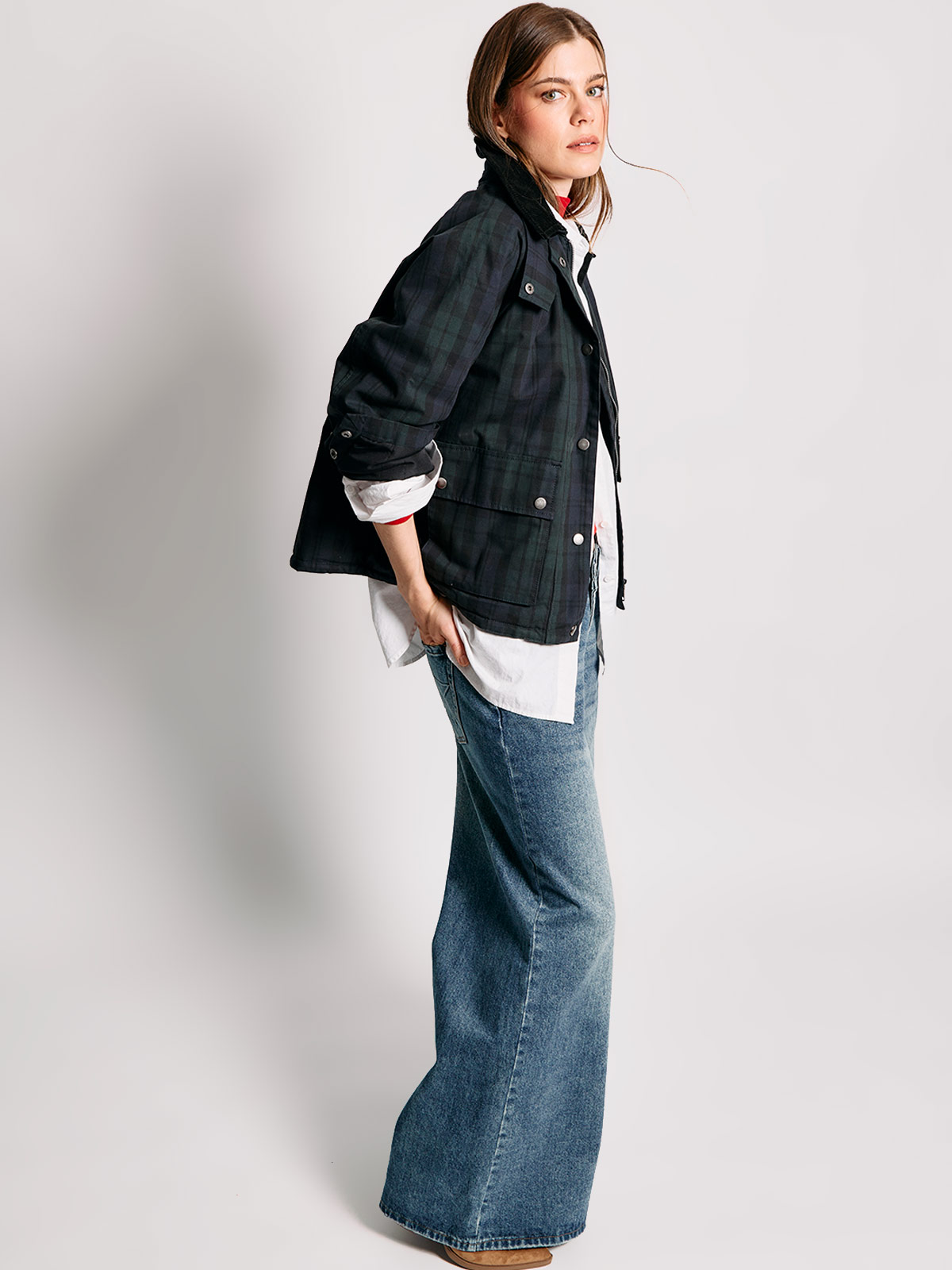CHAQUETA MUJER INDEX ALGODÓN ENCERADA CUADROS - 5