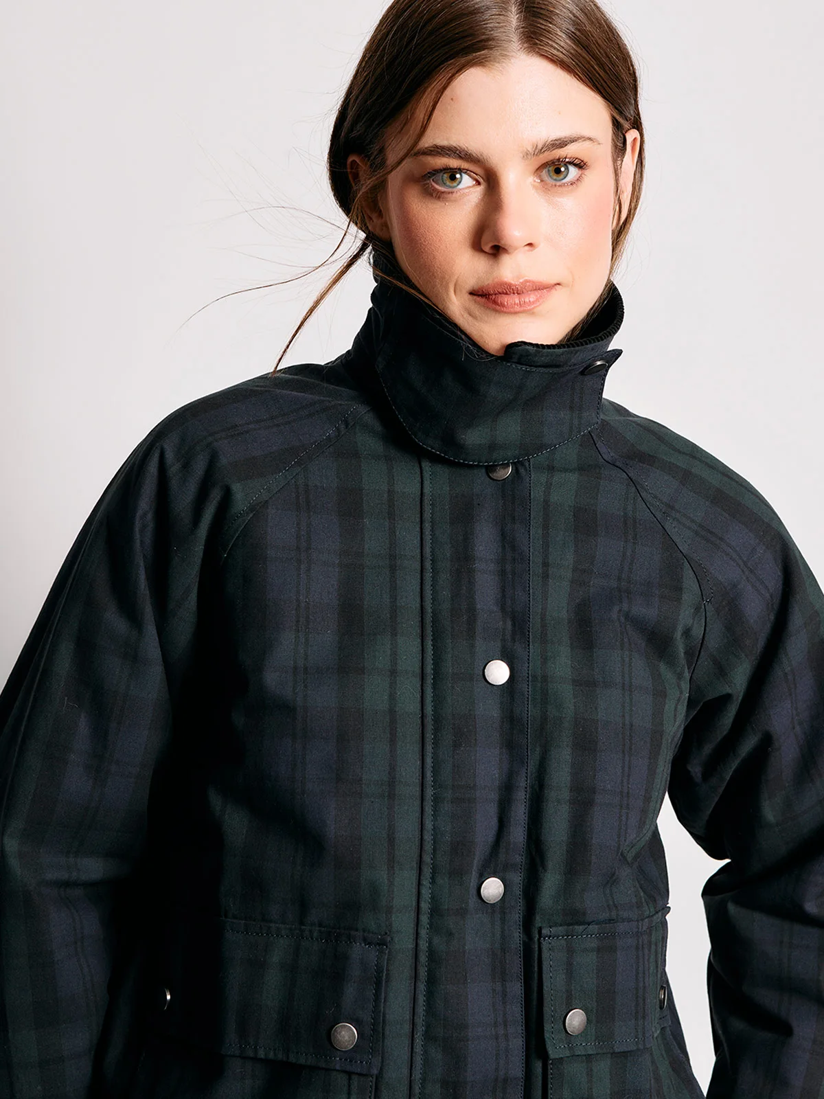 CHAQUETA MUJER INDEX ALGODÓN ENCERADA CUADROS - 4