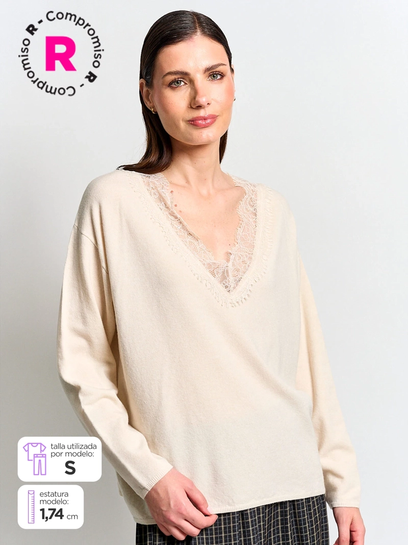 SWEATER MUJER MARQUIS CON BLUSA - 1