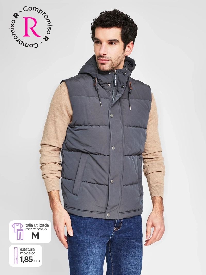 PARKA HOMBRE ROBERT LEWIS SIN MANGAS GORRO - 1