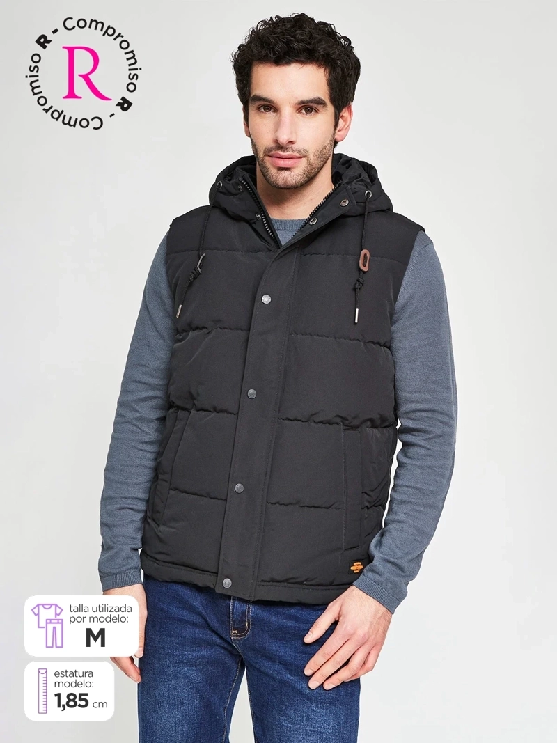 PARKA HOMBRE ROBERT LEWIS SIN MANGAS GORRO - 1