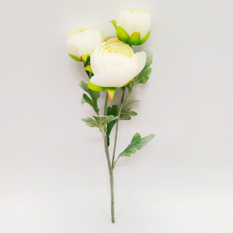 FLOR DECORATIVA RIPLEY HOME 3 PEONIAS GRANEL BLANCO - 1