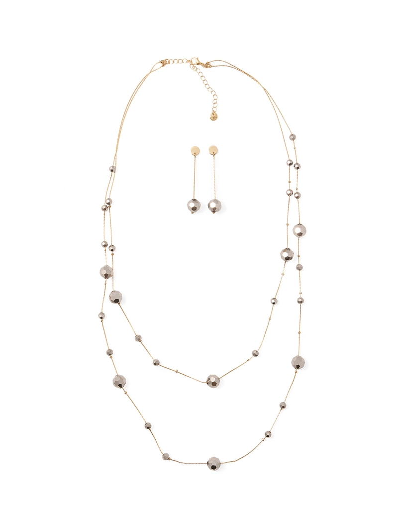 CONJUNTO MUJER SFERA PIEDRAS FACETADAS - 1