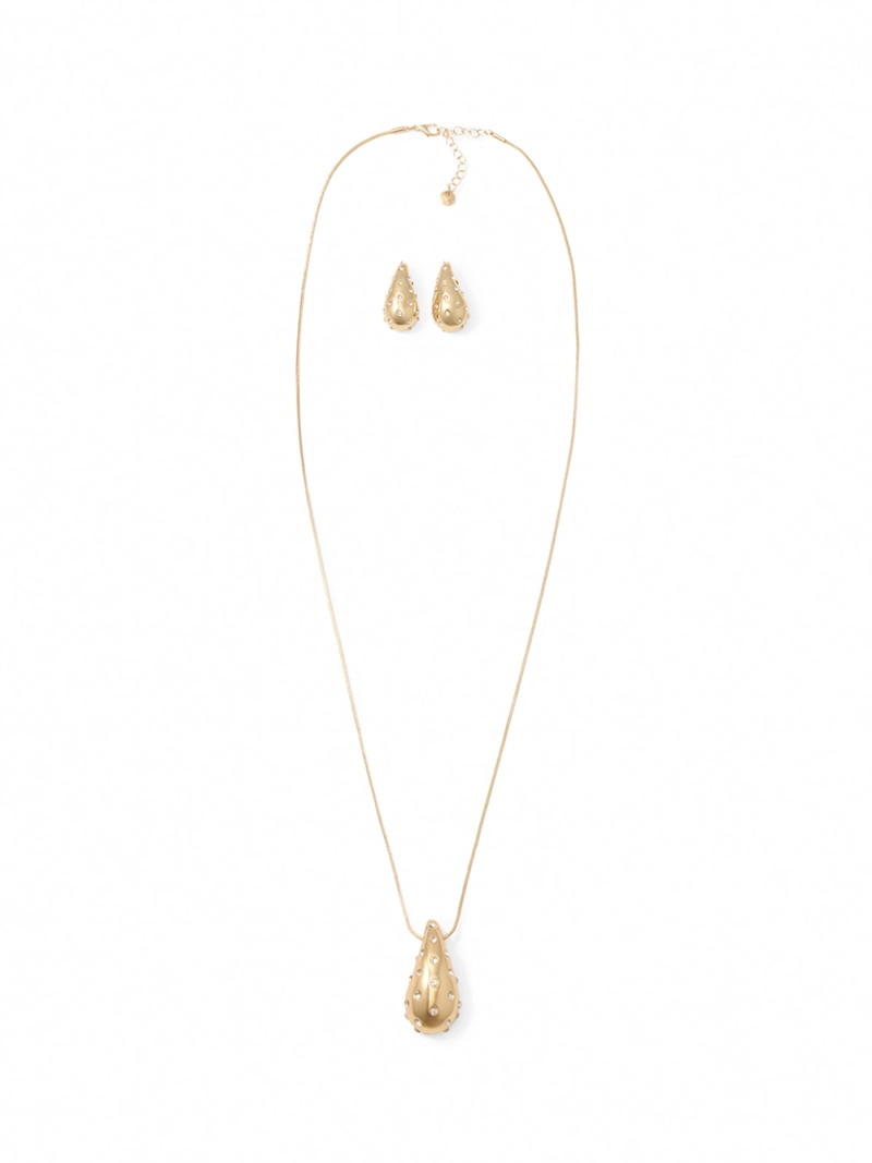 CONJUNTO MUJER SFERA LÁGRIMA BRILLOS - 1