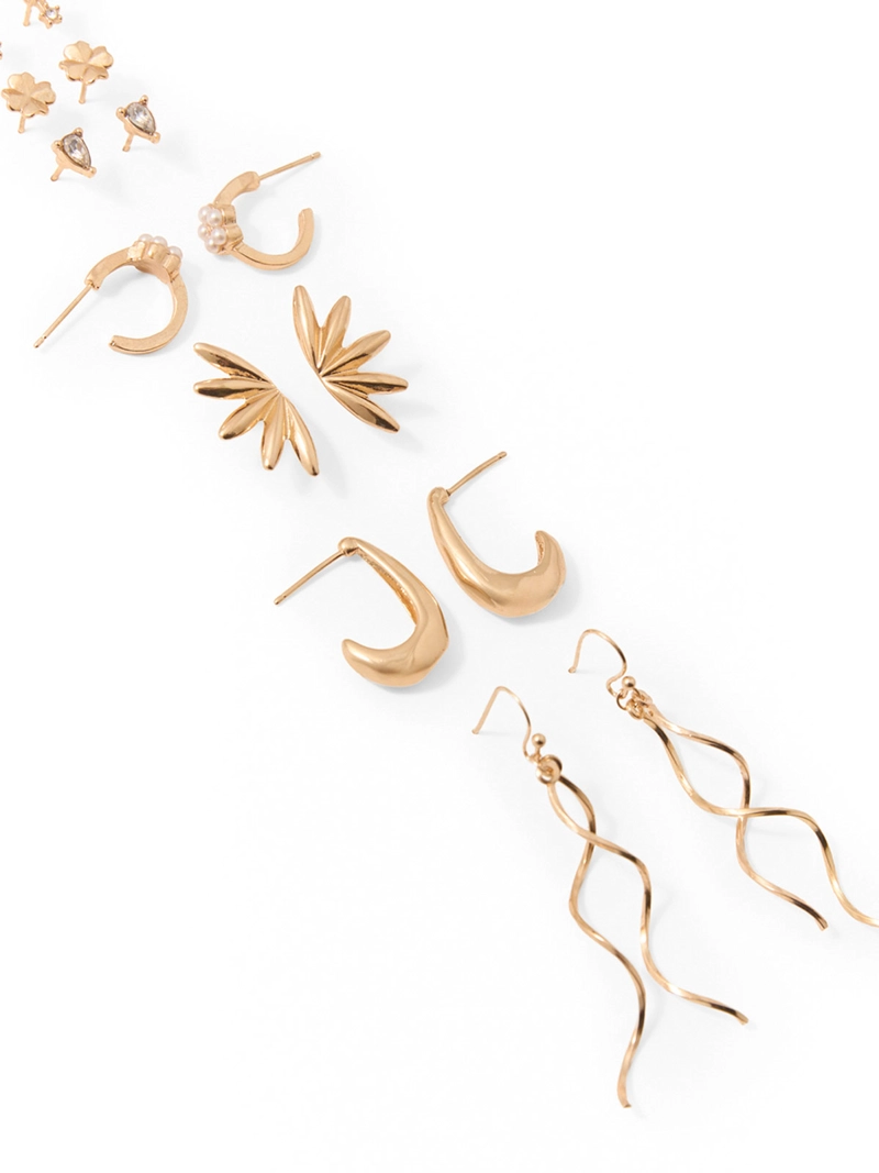 SET X16 AROS MUJER SFERA DORADOS - 2