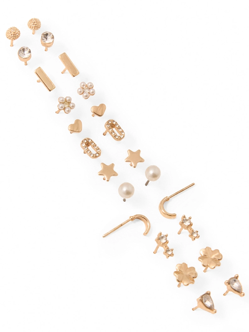 SET X16 AROS MUJER SFERA DORADOS - 3
