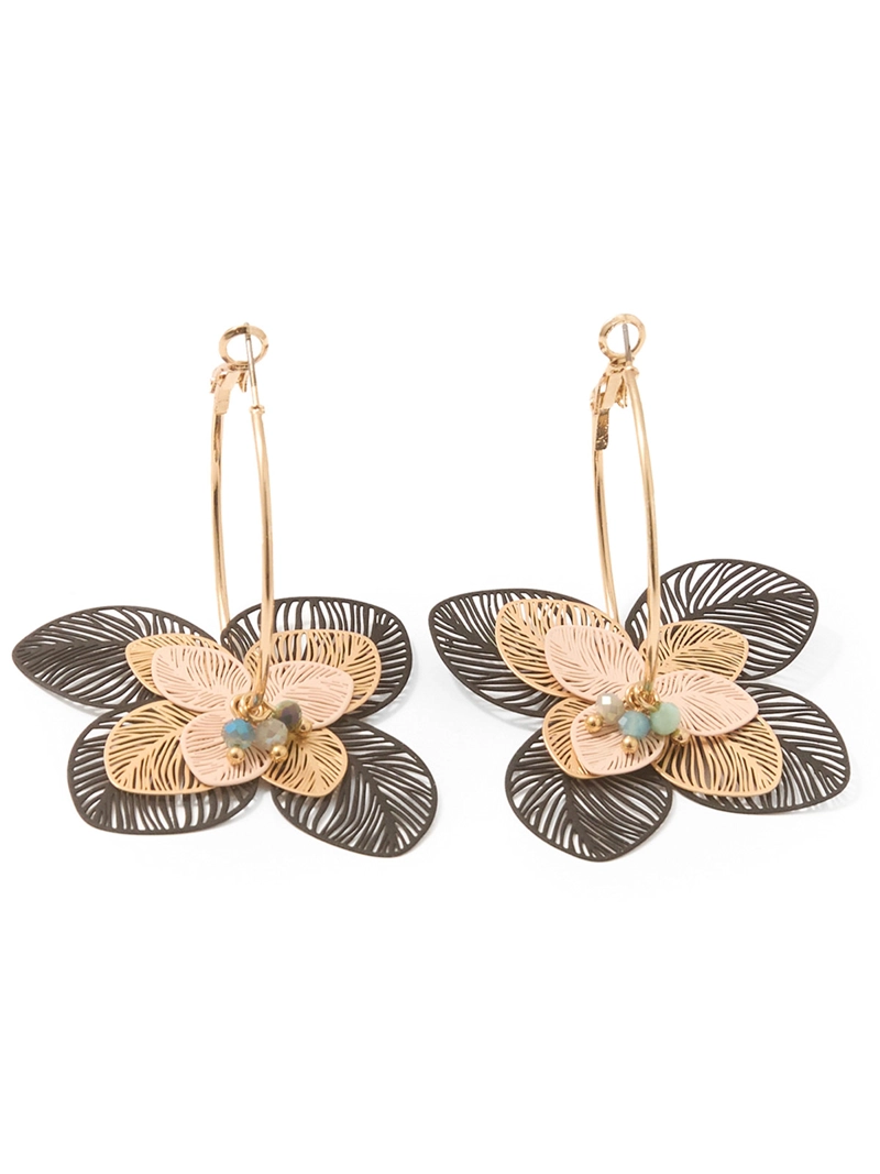 AROS MUJER SFERA FLORES FILIGRANA - 1