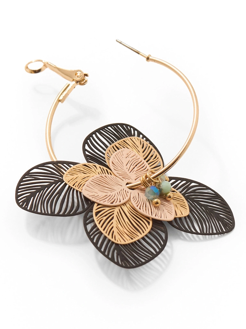 AROS MUJER SFERA FLORES FILIGRANA - 2