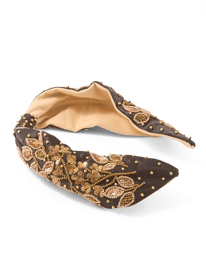 DIADEMA MUJER SFERA BORDADA HOJAS - 2