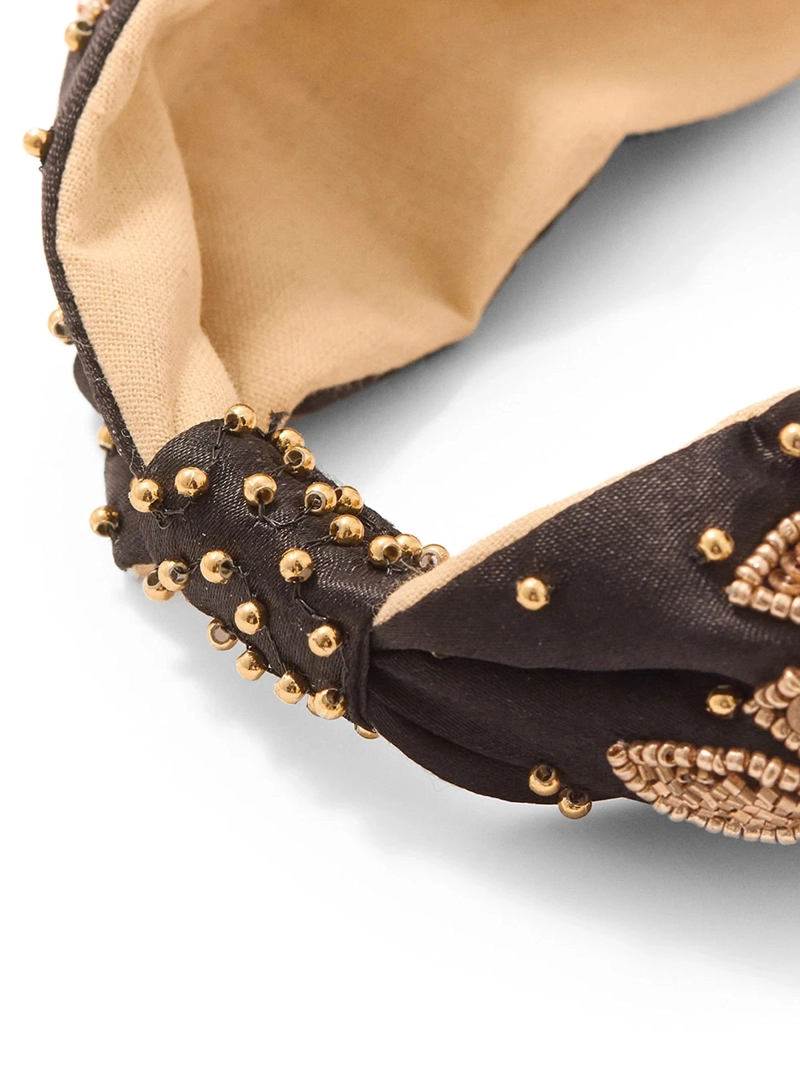 DIADEMA MUJER SFERA BORDADA HOJAS - 3