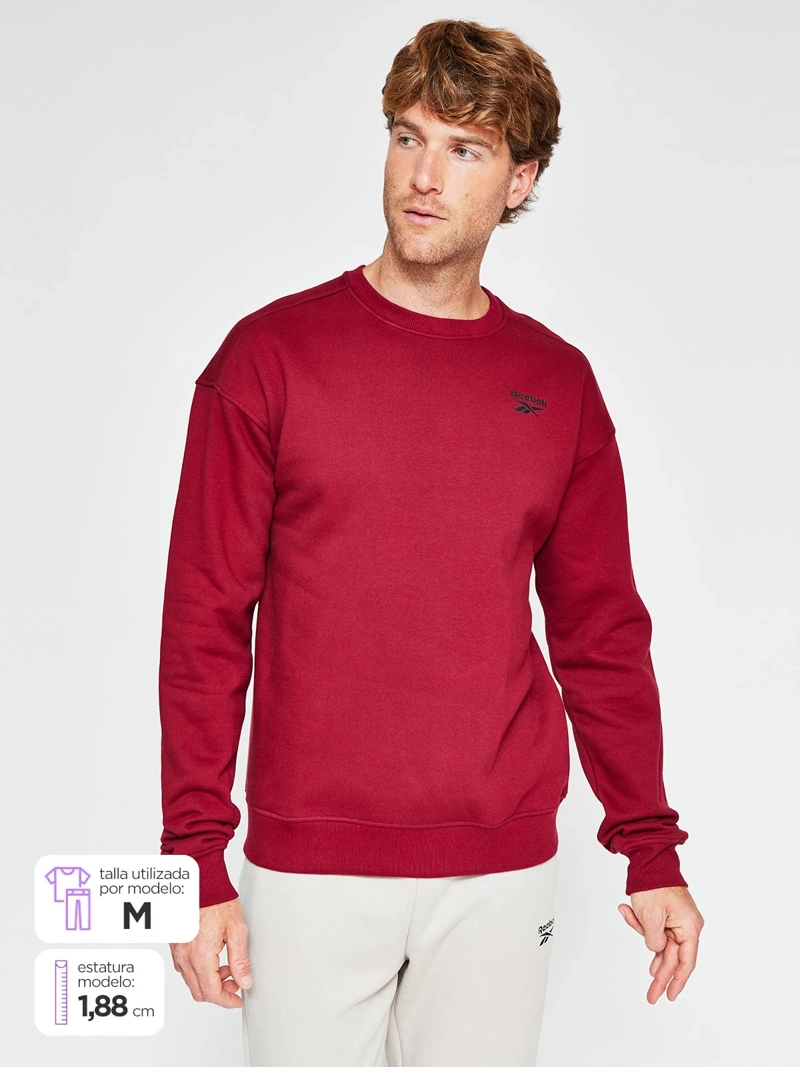REEBOK POLERON HOMBRE REEBOK ALGODÓN SMALL LOGO