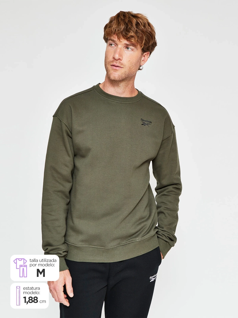 POLERON HOMBRE REEBOK ALGODÓN SMALL LOGO - 1