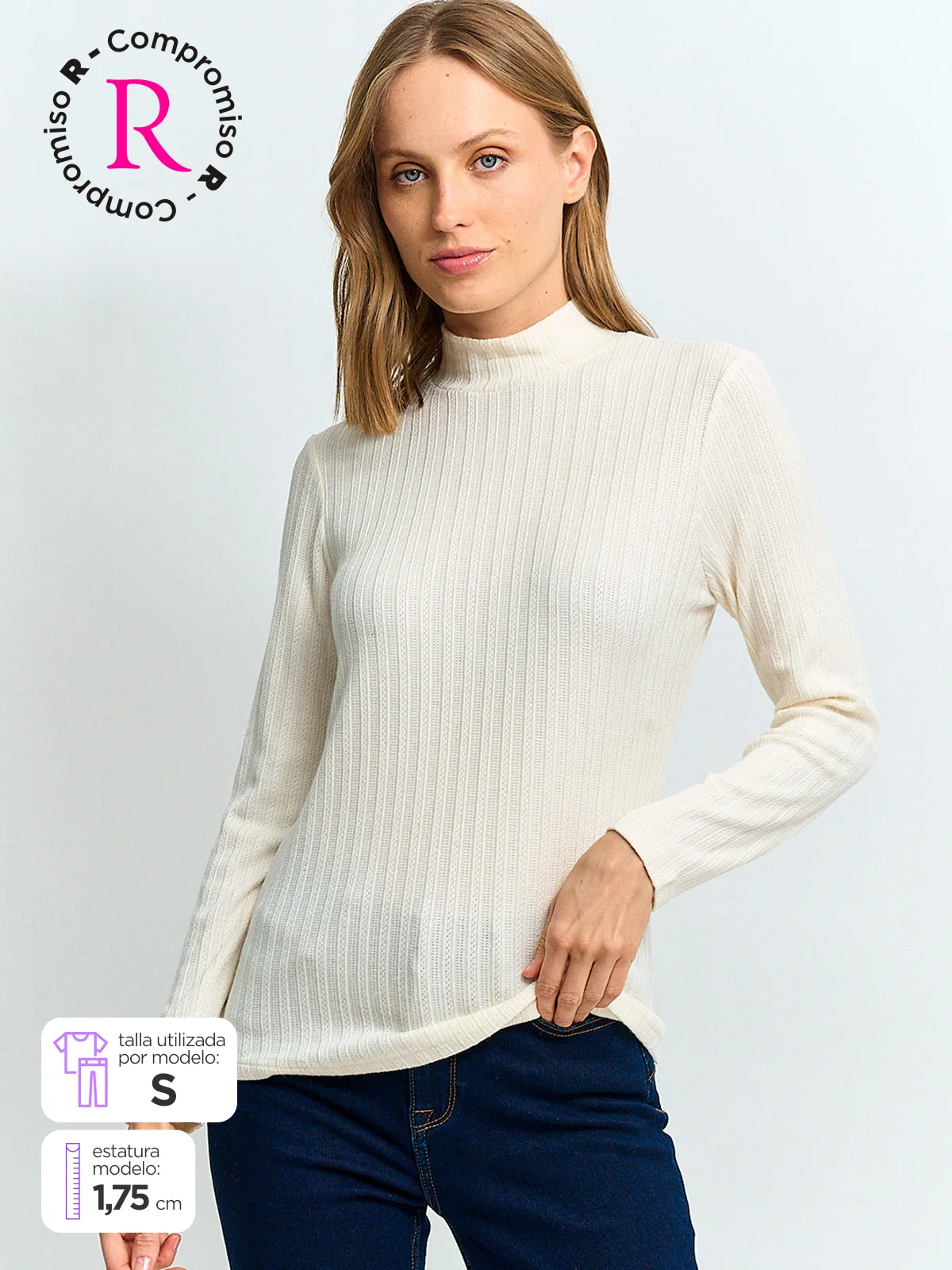 POLERA MUJER REGATTA CUELLO MOCK MANGA LARGA - 1