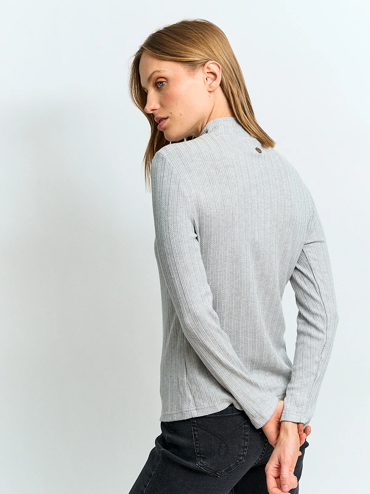 POLERA MUJER REGATTA CUELLO MOCK MANGA LARGA - 2