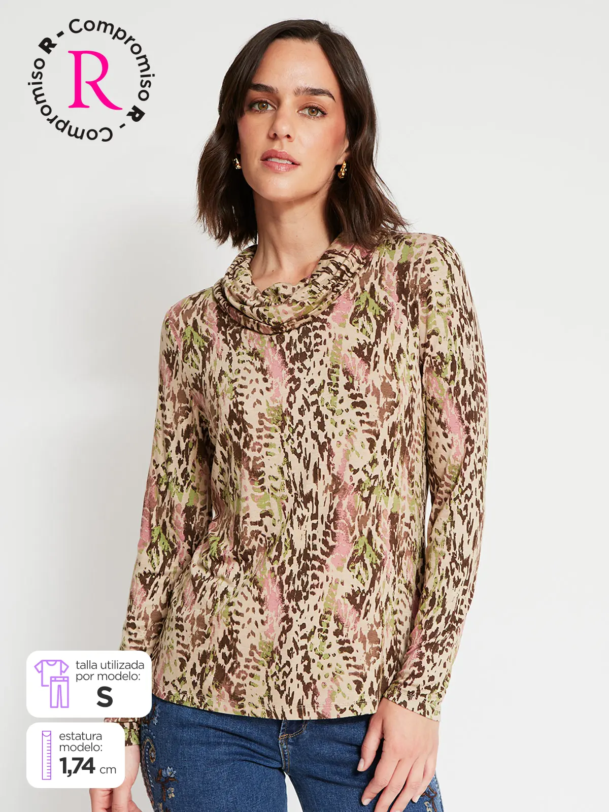 POLERA MUJER TATIENNE BEATLE MANGA LARGA ESTAMPADA - 1