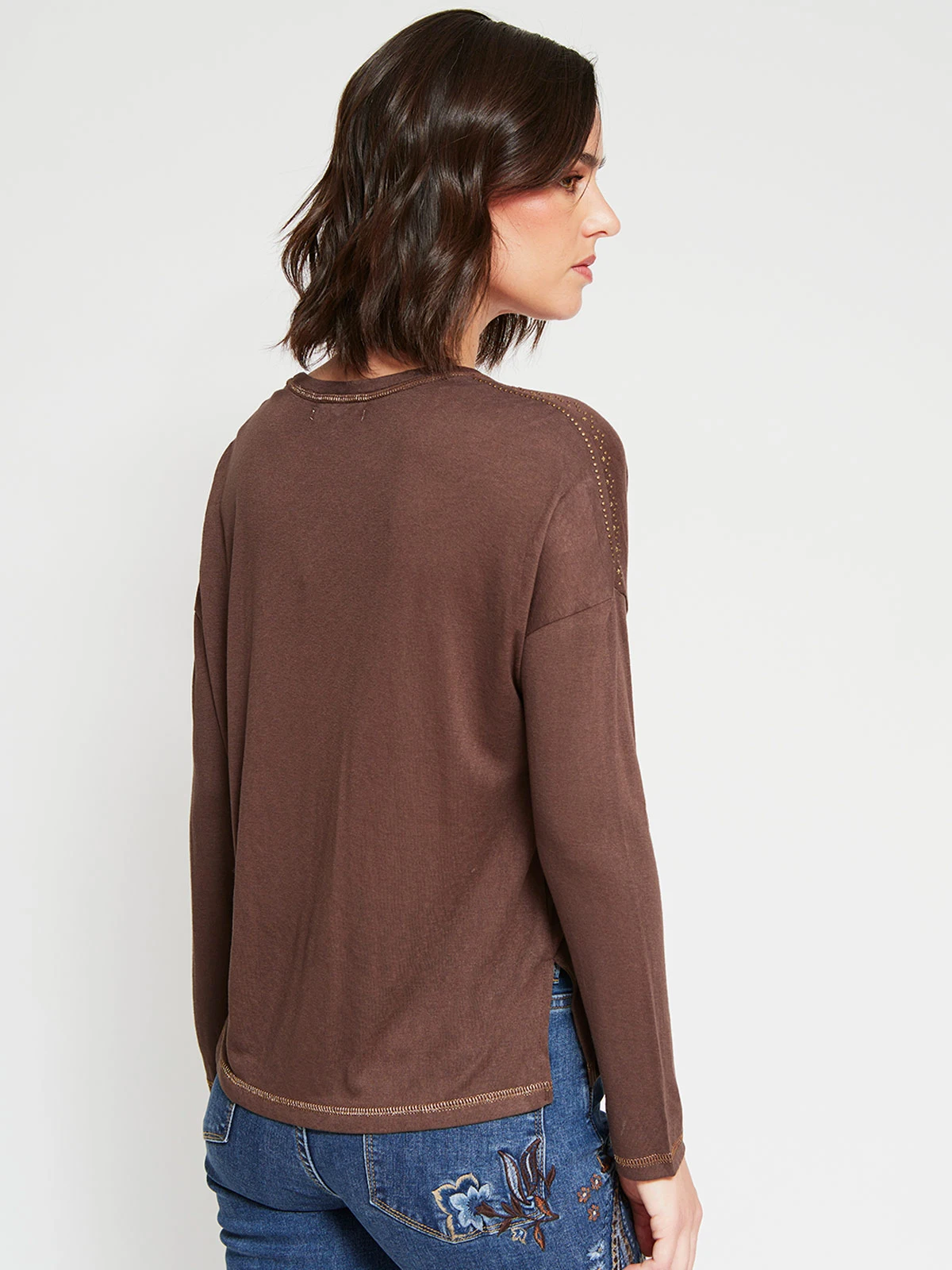 POLERA MUJER TATIENNE MANGA LARGA BRILLO - 2