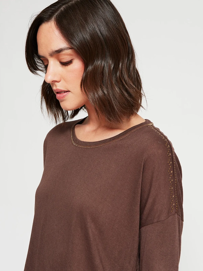 POLERA MUJER TATIENNE MANGA LARGA BRILLO - 3