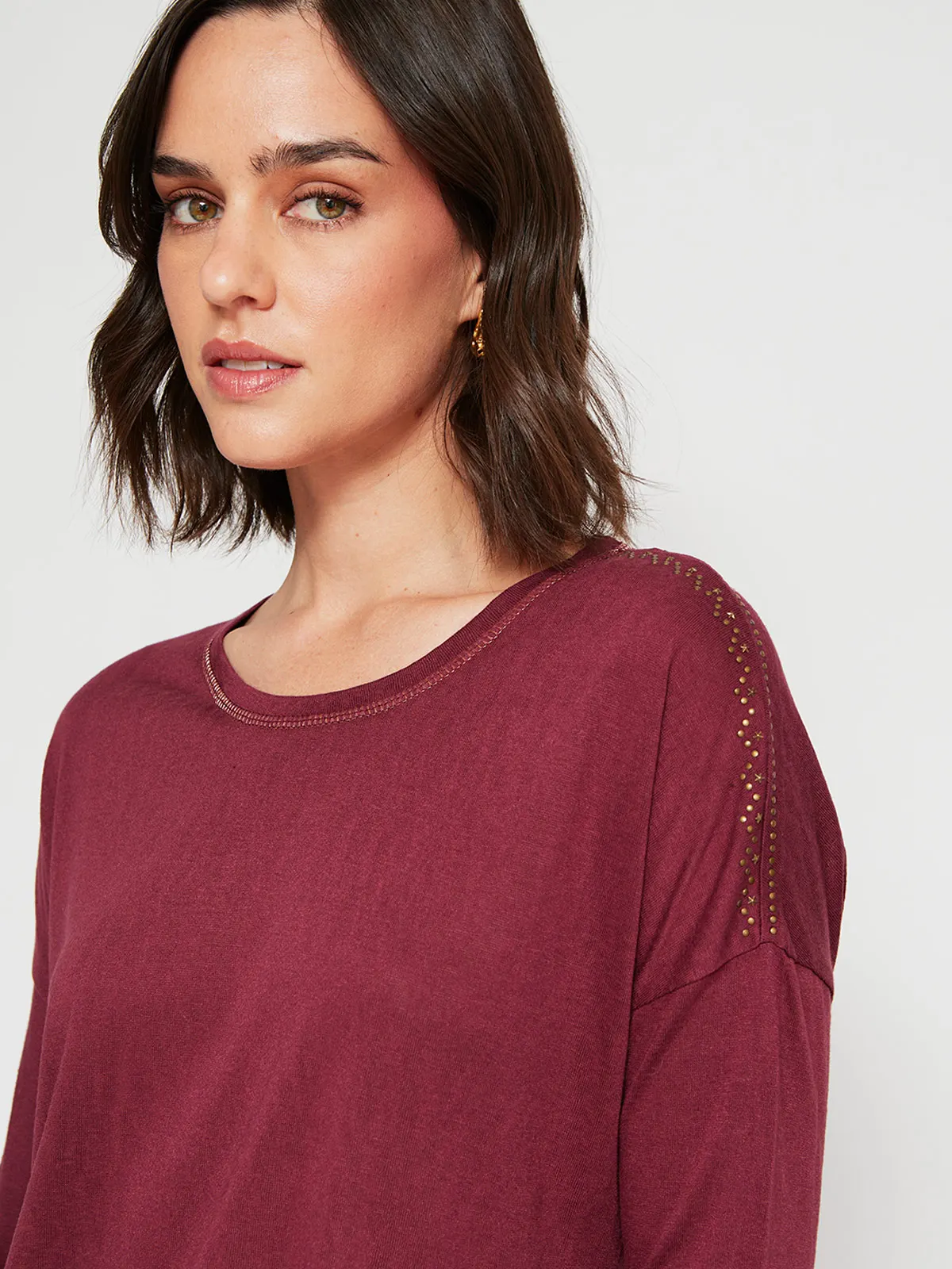 POLERA MUJER TATIENNE MANGA LARGA BRILLO - 3