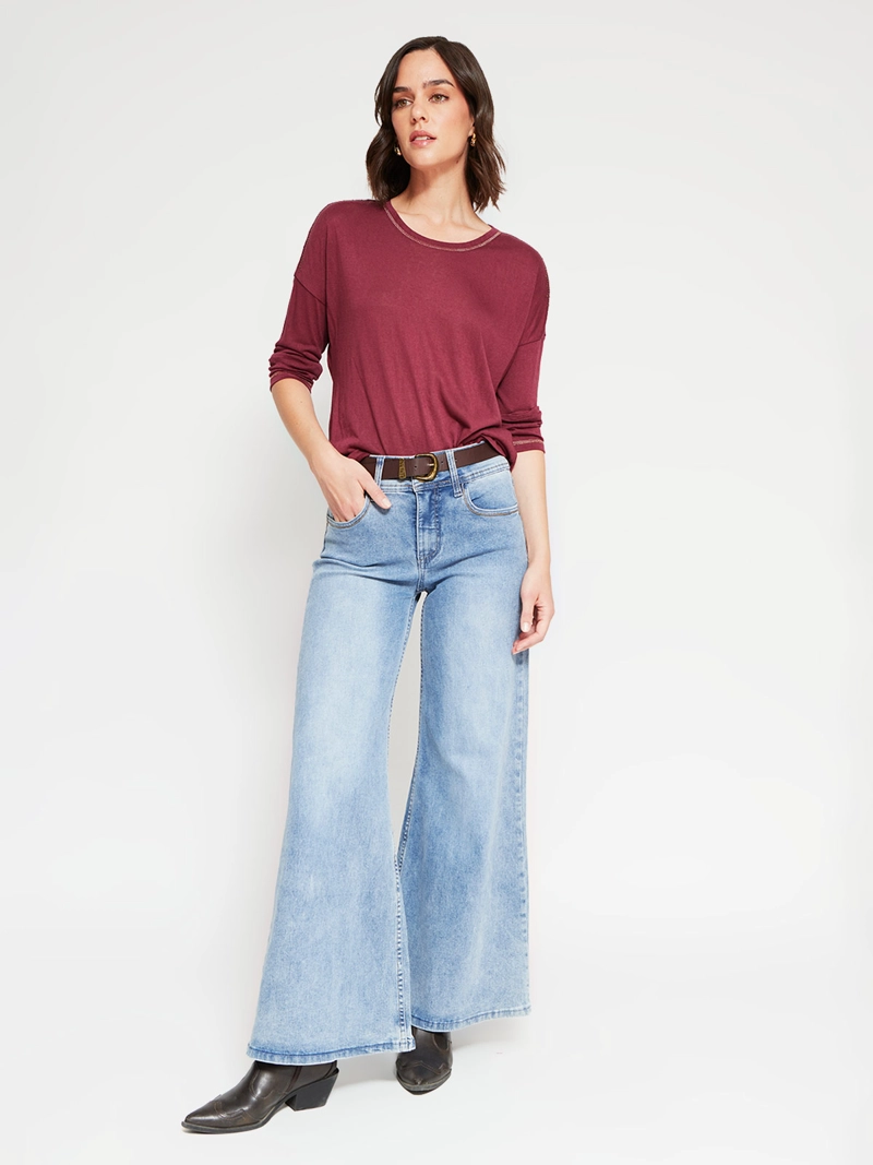 POLERA MUJER TATIENNE MANGA LARGA BRILLO - 4