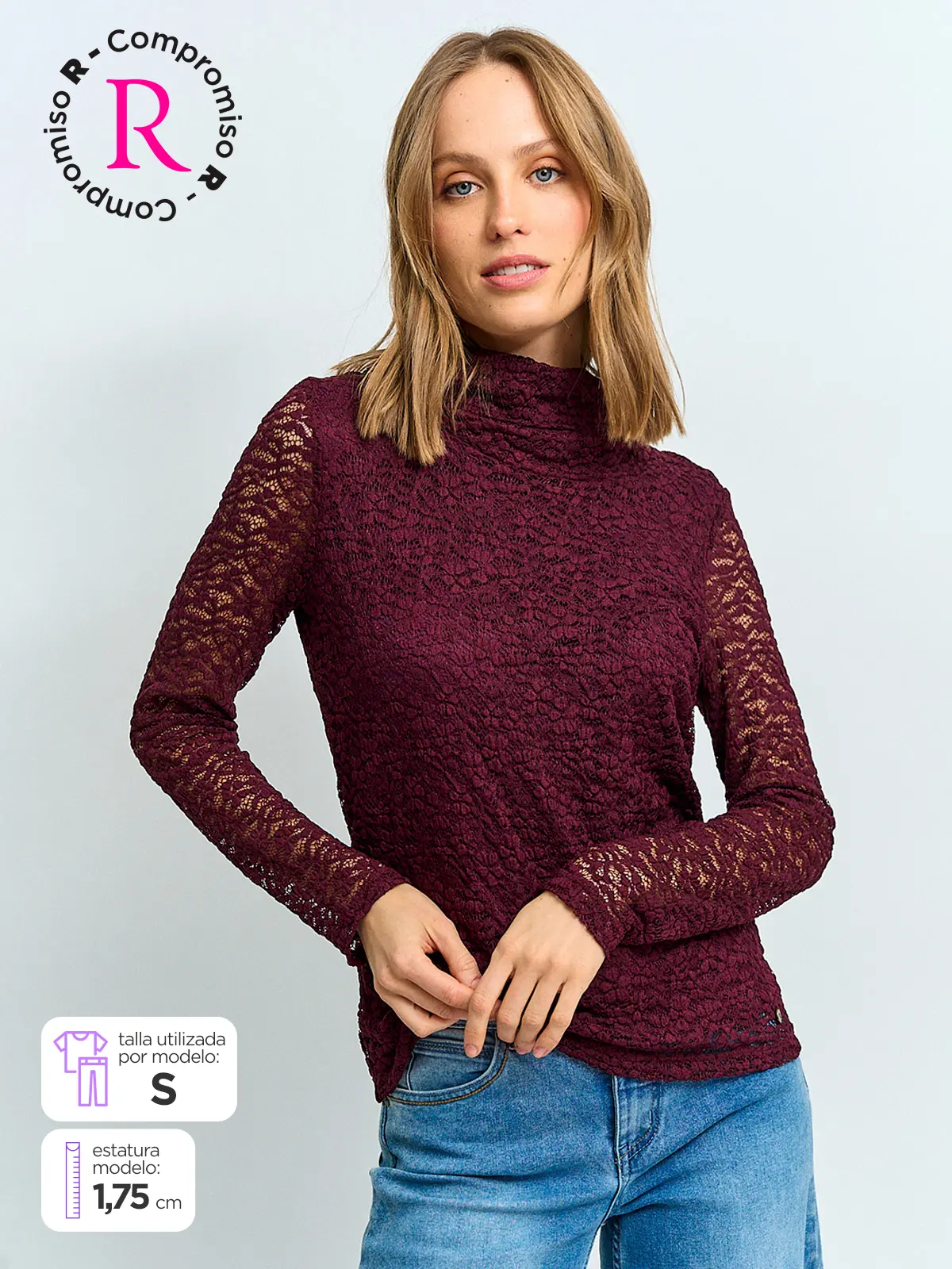 POLERA MUJER TATIENNE BEATLE ENCAJE - 1
