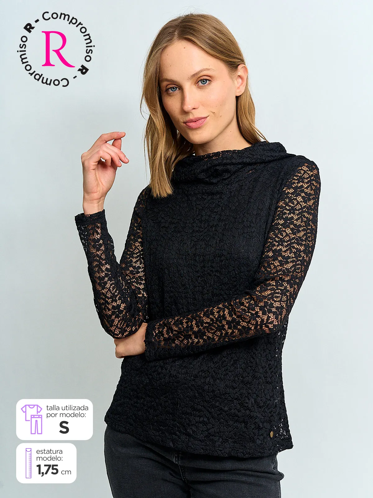 POLERA MUJER TATIENNE BEATLE ENCAJE - 1