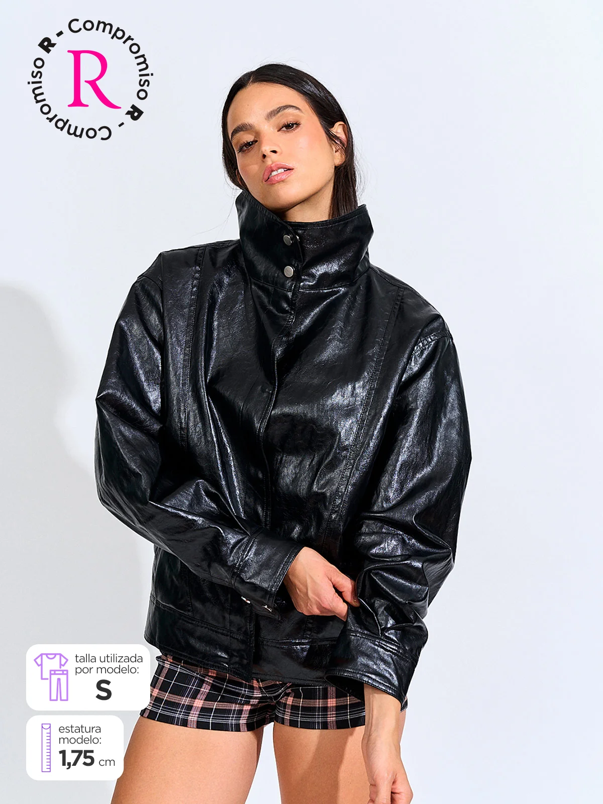 CHAQUETA MUJER INDEX CORTA OVERSIZE - 4