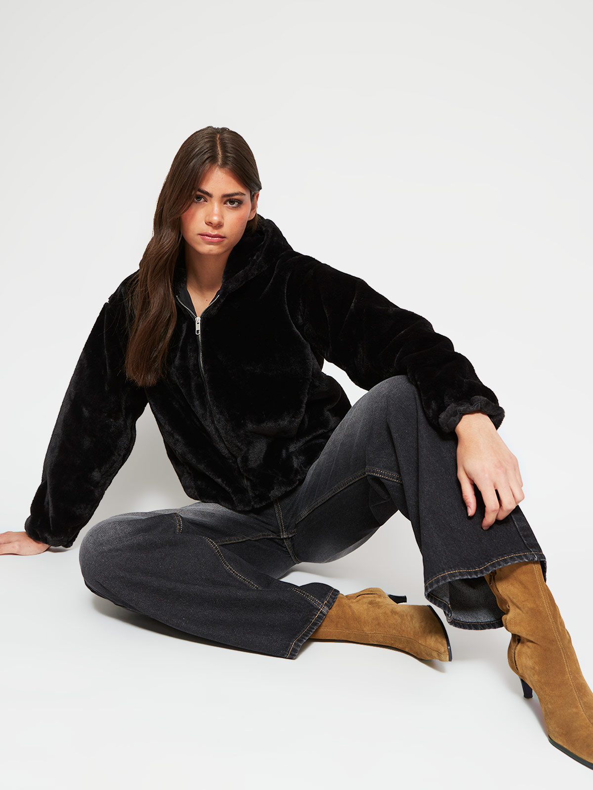 CHAQUETA MUJER INDEX PELUDA CAPUCHA - 4