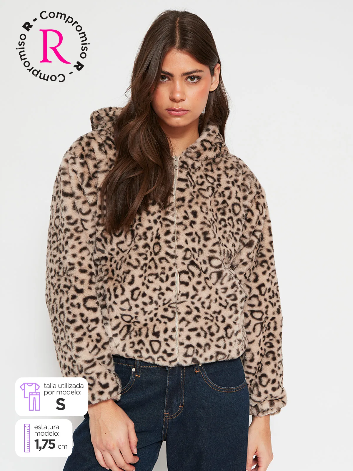 CHAQUETA MUJER INDEX PELUDA CAPUCHA - 1