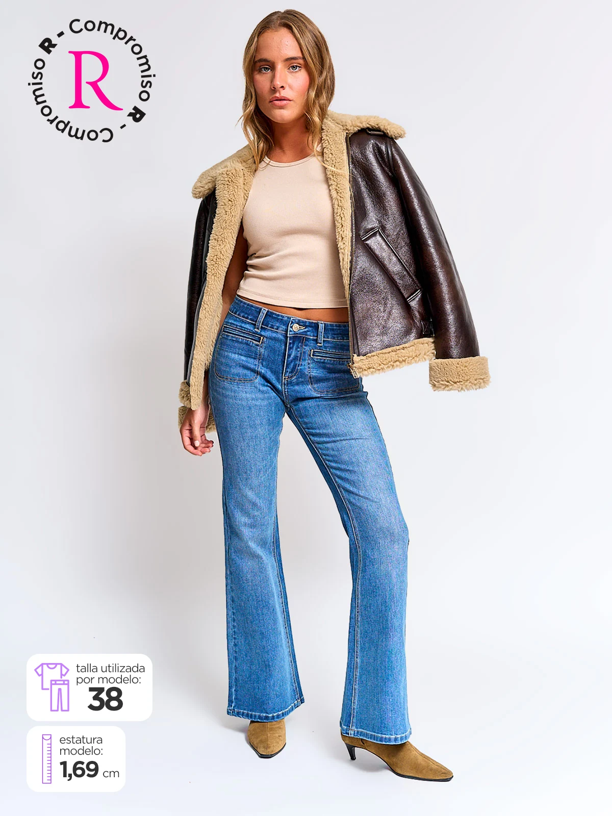 INDEX JEANS MUJER INDEX ALGODÓN FLARE