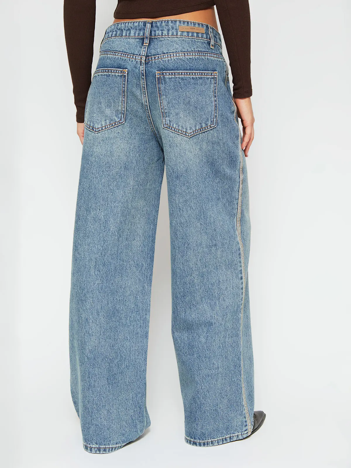 JEANS MUJER INDEX ALGODÓN FLARE CORTE BASTA - 3