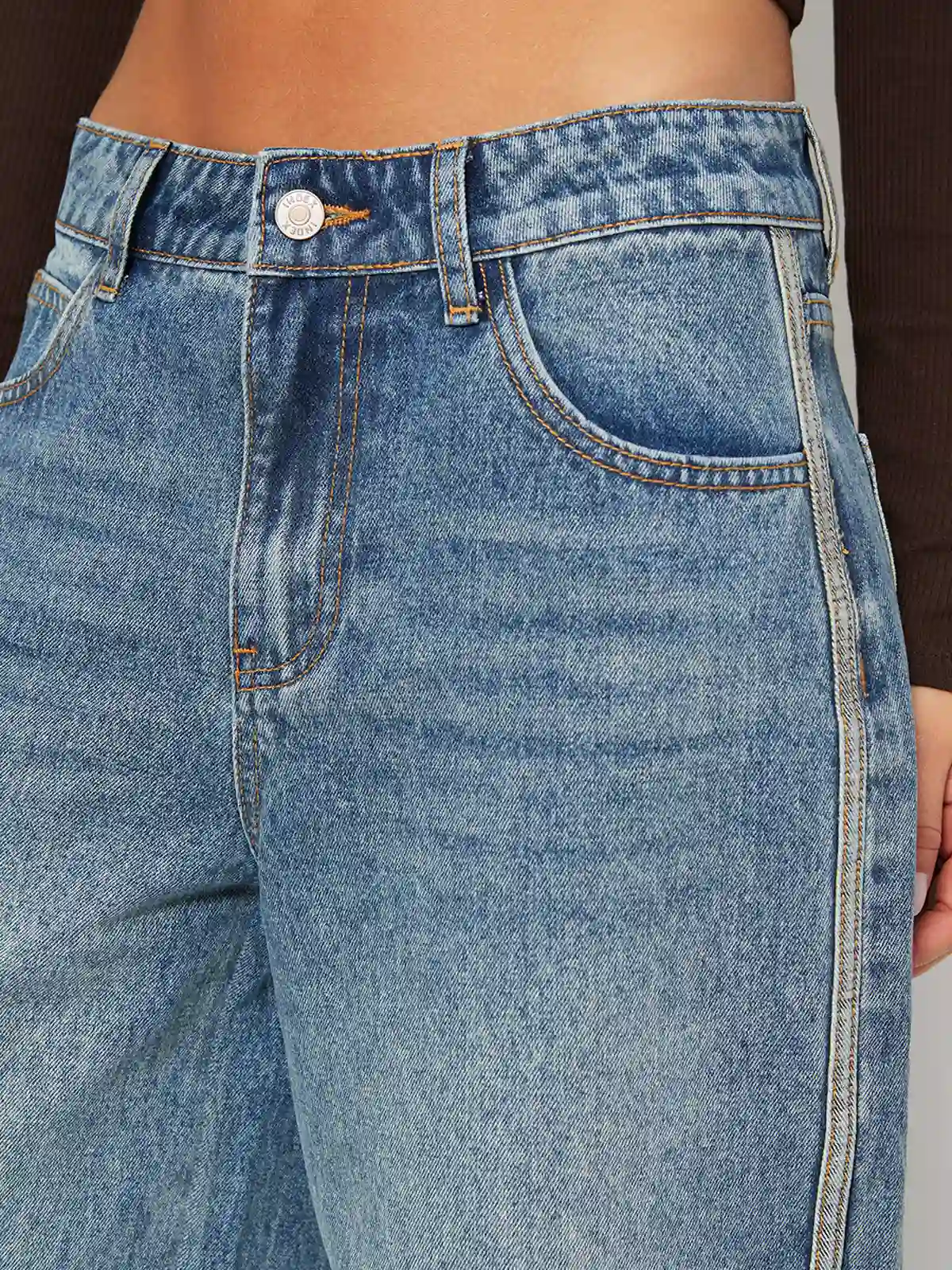 JEANS MUJER INDEX ALGODÓN FLARE CORTE BASTA - 4
