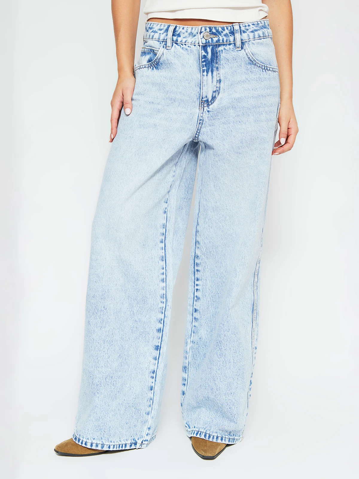 JEANS MUJER INDEX ALGODÓN FLARE CORTE BASTA - 2