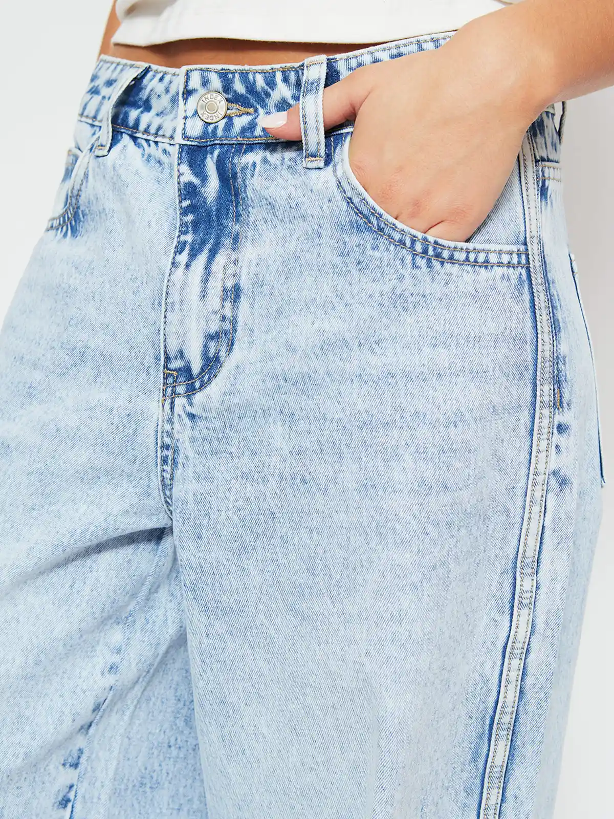 JEANS MUJER INDEX ALGODÓN FLARE CORTE BASTA - 4