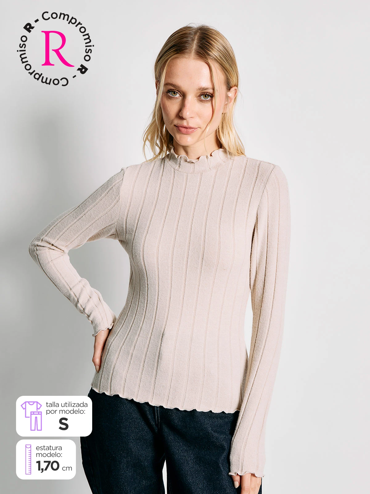 POLERA MUJER INDEX MANGA LARGA CUELLO RULE - 1