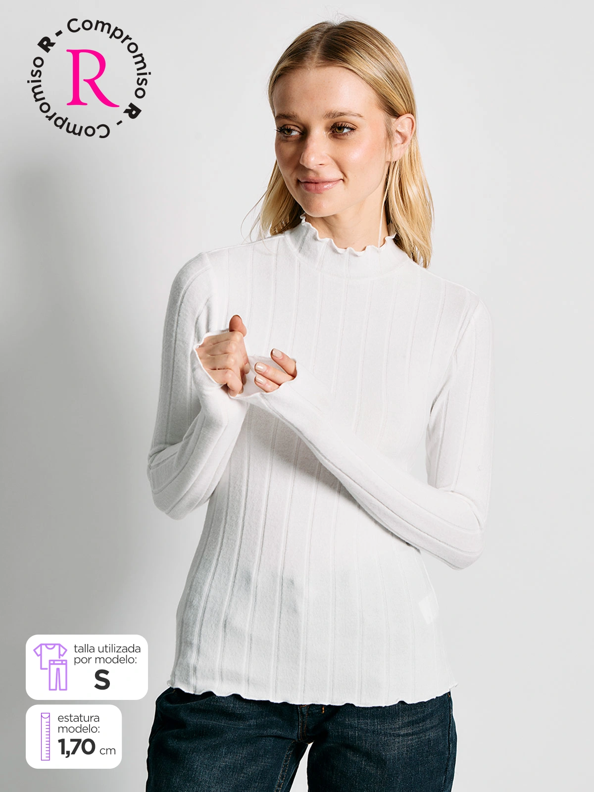POLERA MUJER INDEX MANGA LARGA CUELLO RULE - 1