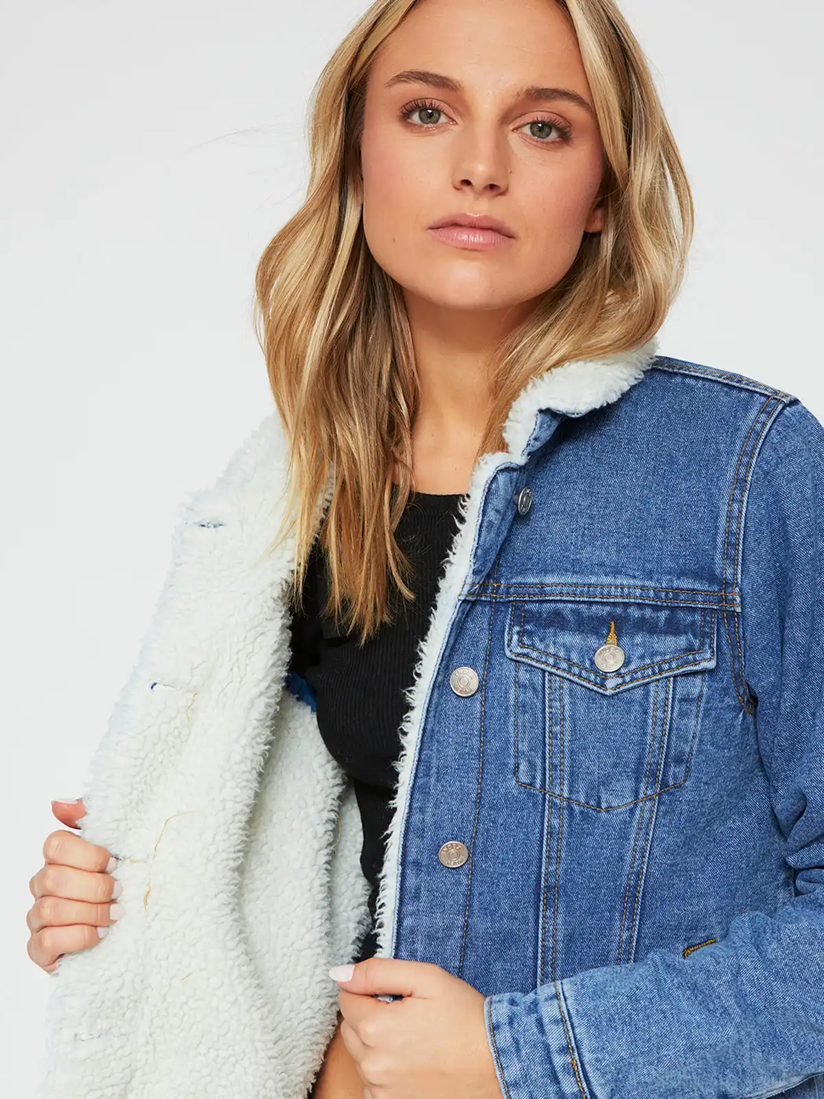 CHAQUETA MUJER INDEX ALGODÓN CORTO DENIM CHIPORRO - 3