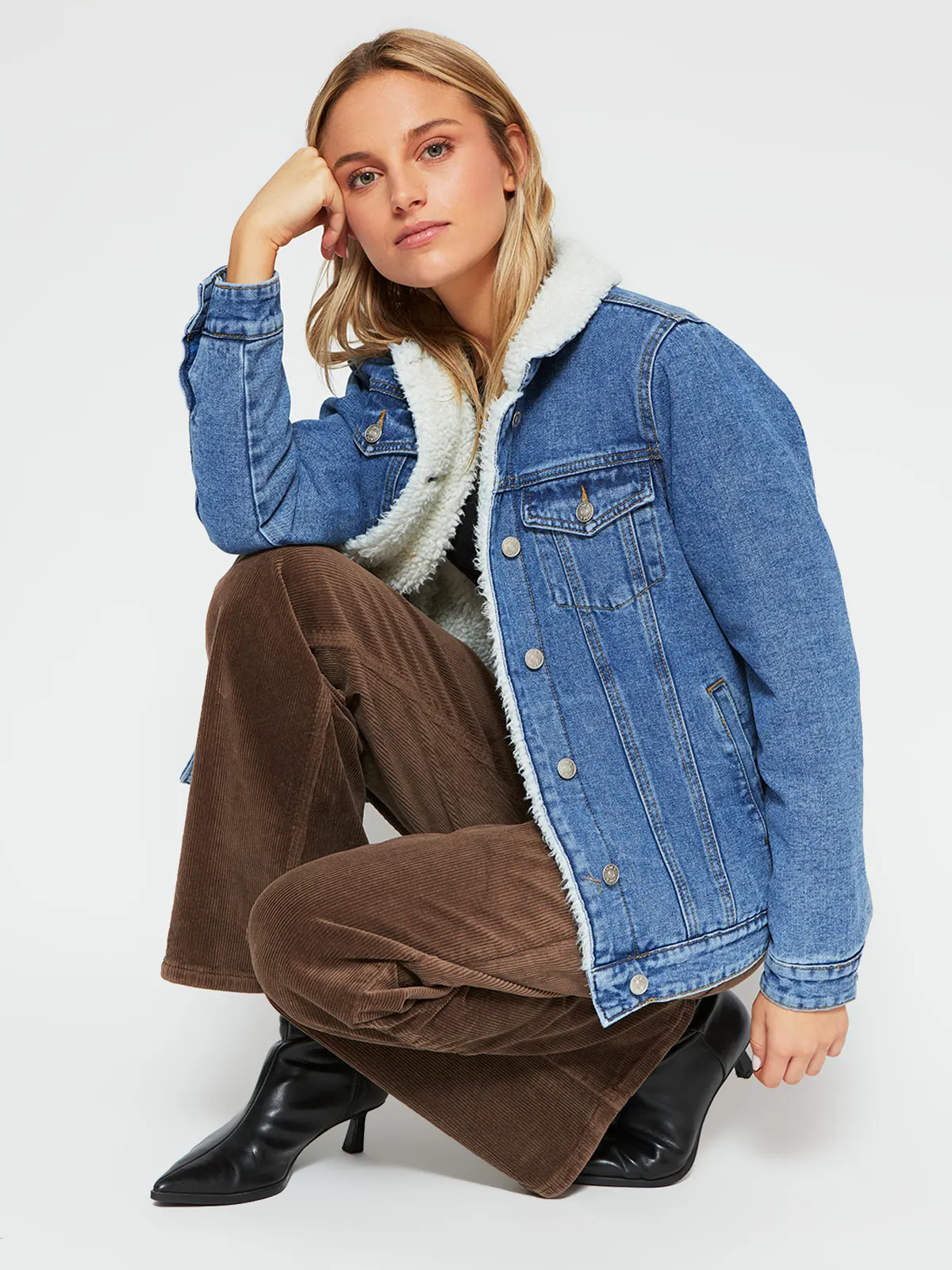CHAQUETA MUJER INDEX ALGODÓN CORTO DENIM CHIPORRO - 4