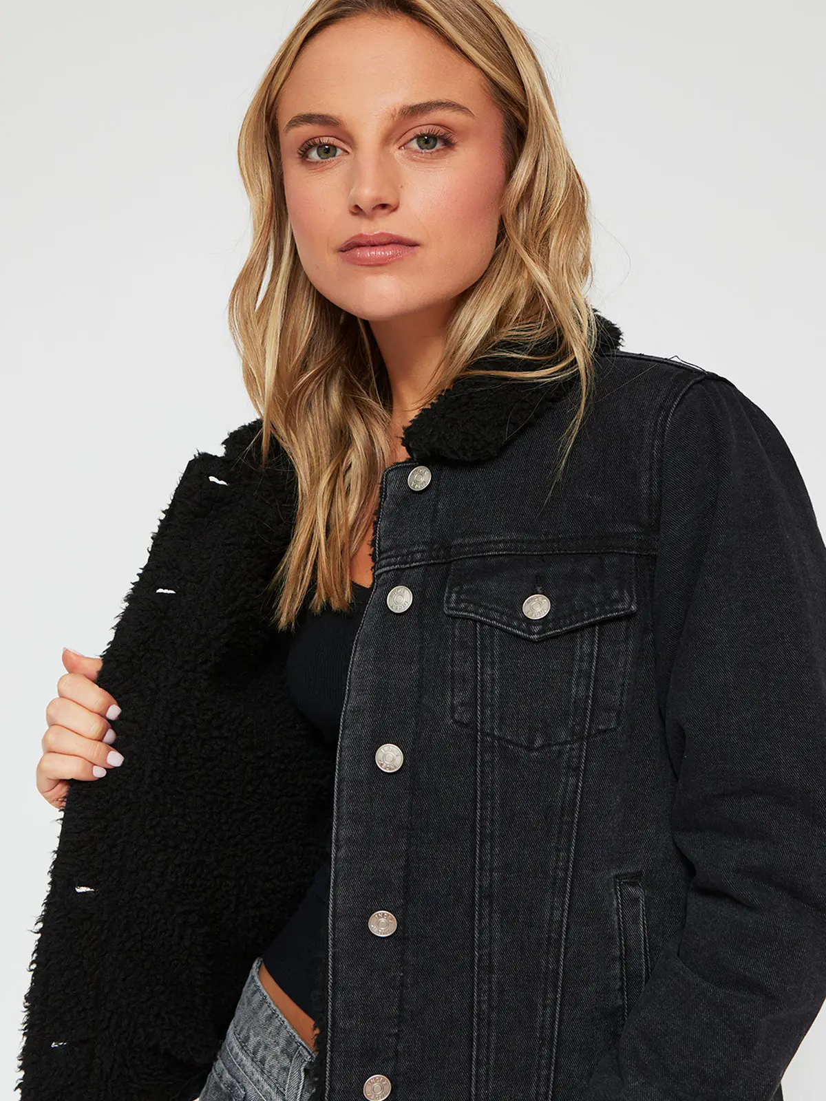 CHAQUETA MUJER INDEX ALGODÓN CORTO DENIM CHIPORRO - 3