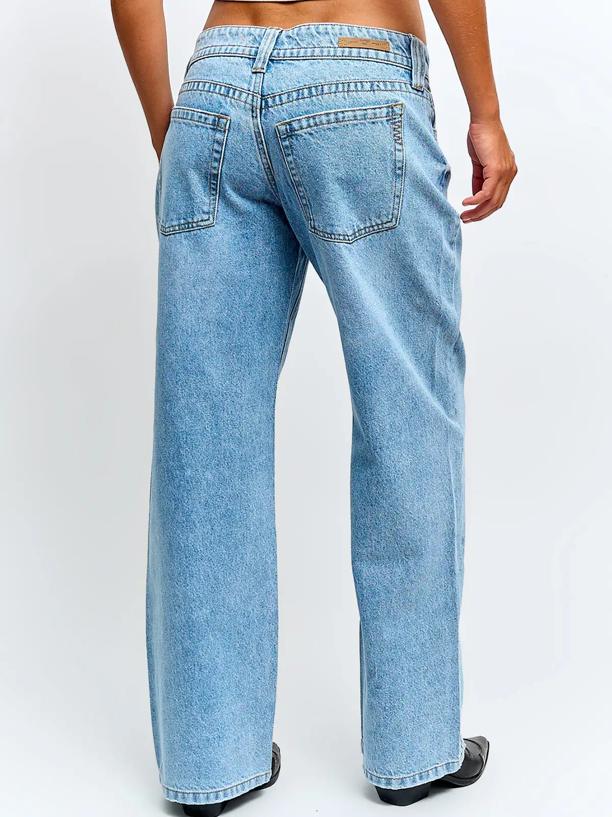 JEANS MUJER INDEX ALGODÓN WIDE LEG TIRO BAJO - 3