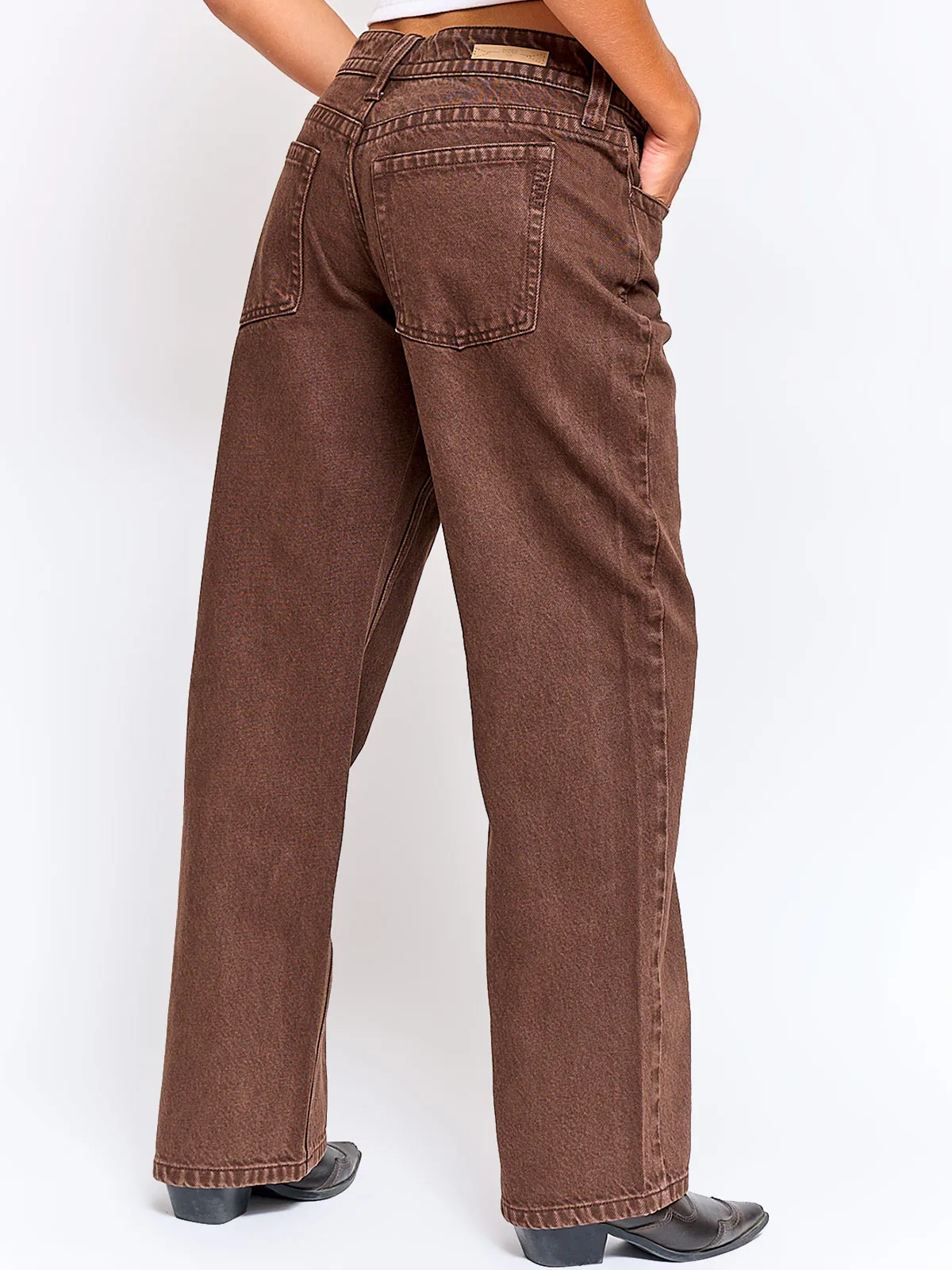 JEANS MUJER INDEX ALGODÓN WIDE LEG TIRO BAJO - 3
