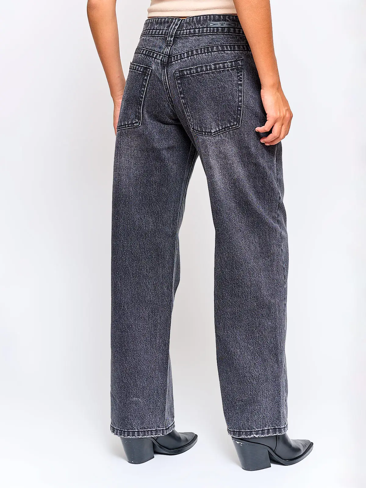 JEANS MUJER INDEX ALGODÓN WIDE LEG TIRO BAJO - 3