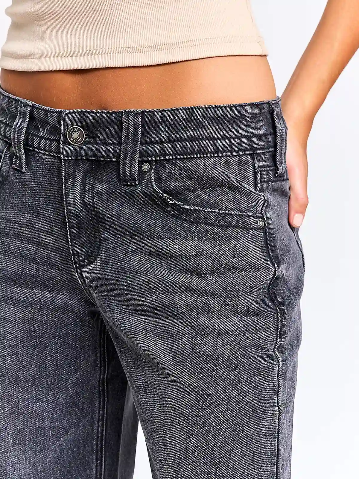 JEANS MUJER INDEX ALGODÓN WIDE LEG TIRO BAJO - 4