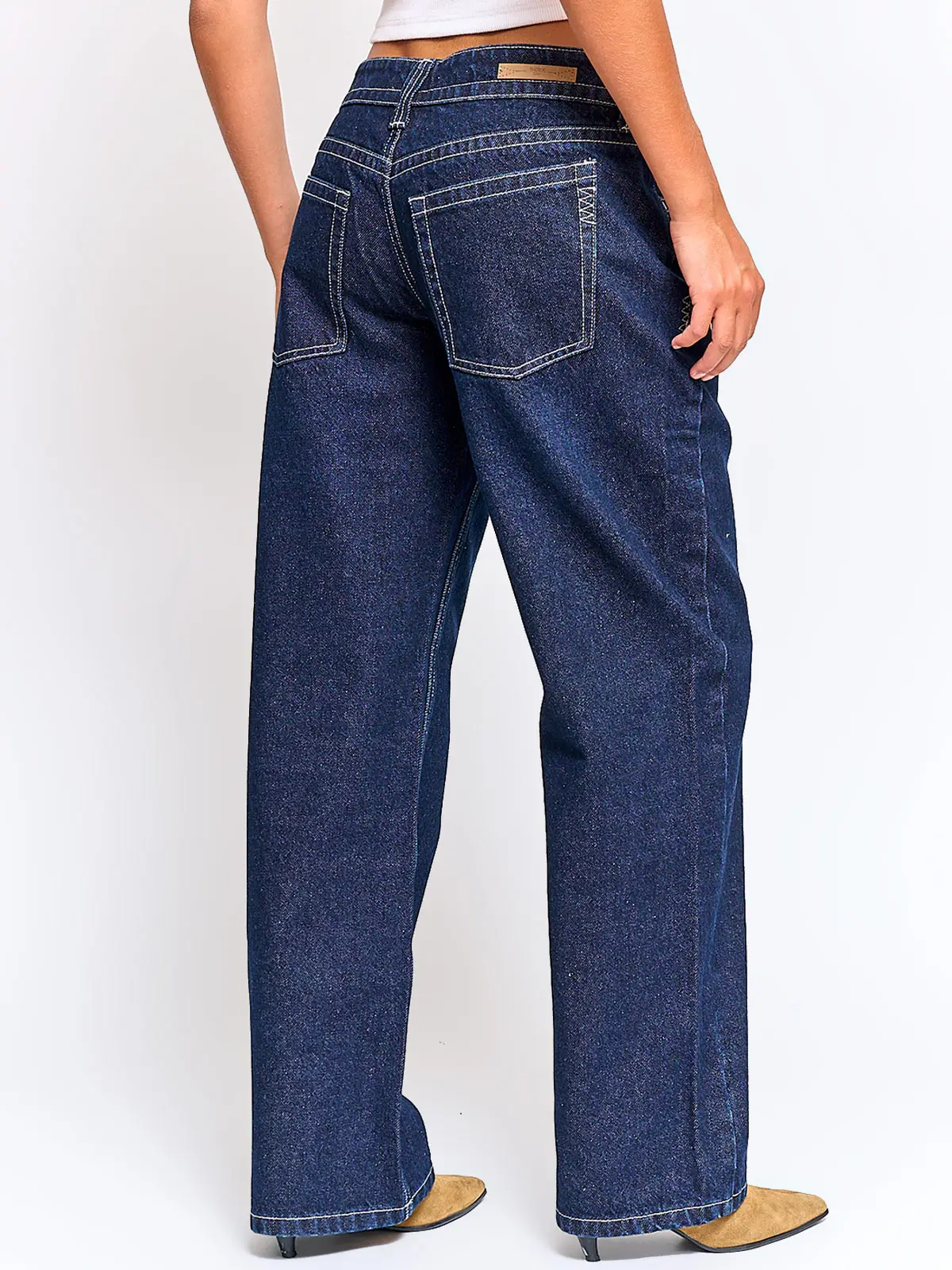 JEANS MUJER INDEX ALGODÓN WIDE LEG TIRO BAJO - 3