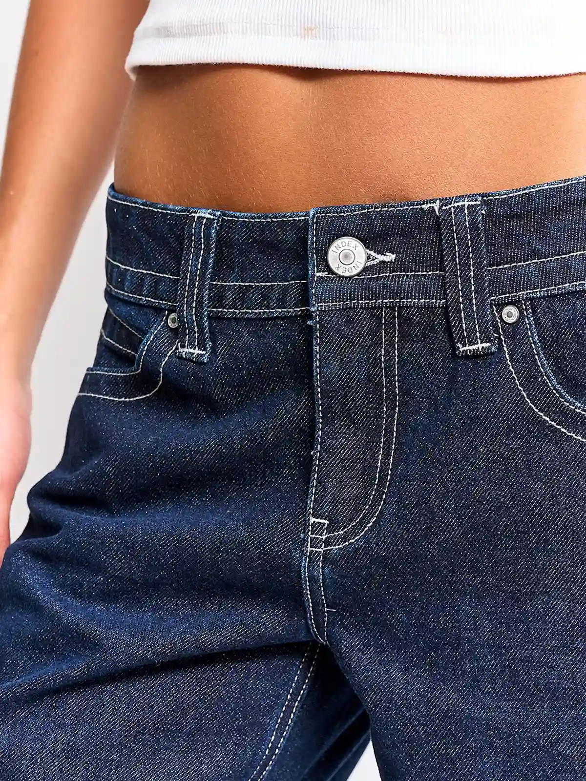 JEANS MUJER INDEX ALGODÓN WIDE LEG TIRO BAJO - 4