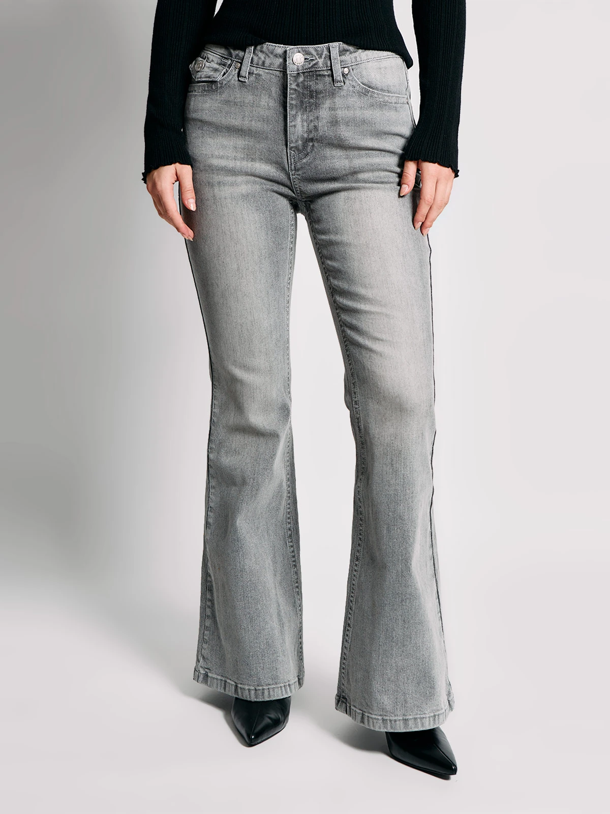 JEANS MUJER INDEX ALGODÓN FLARE BOLSILLOS TRASEROS - 2
