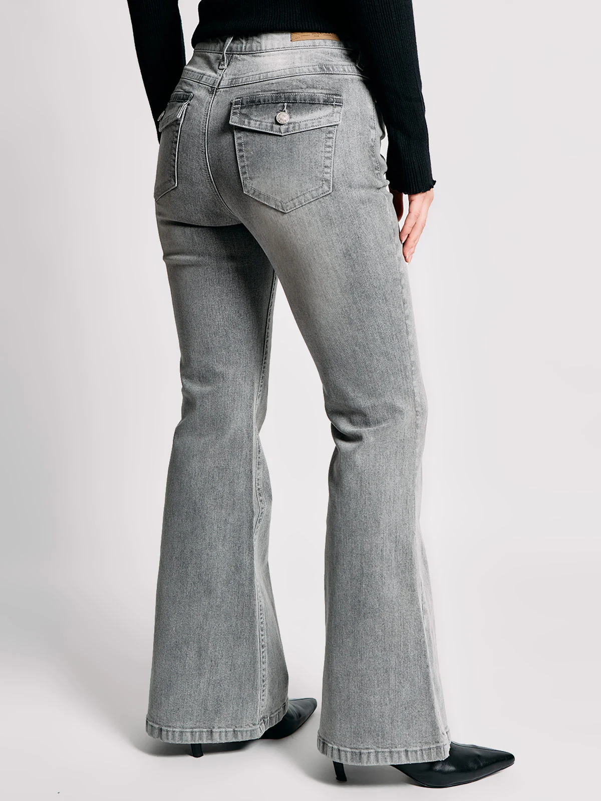 JEANS MUJER INDEX ALGODÓN FLARE BOLSILLOS TRASEROS - 3