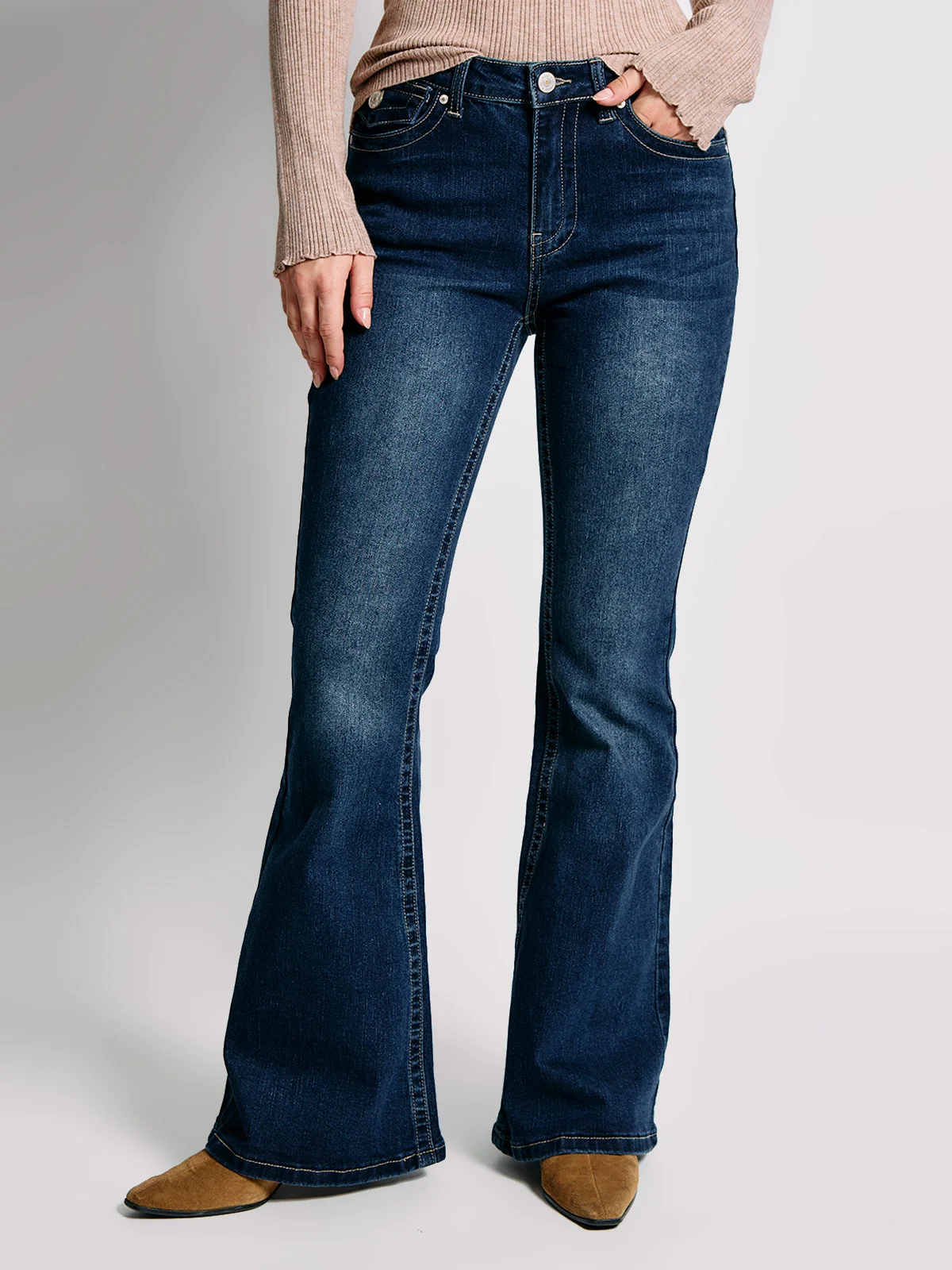 JEANS MUJER INDEX ALGODÓN FLARE BOLSILLOS TRASEROS - 2