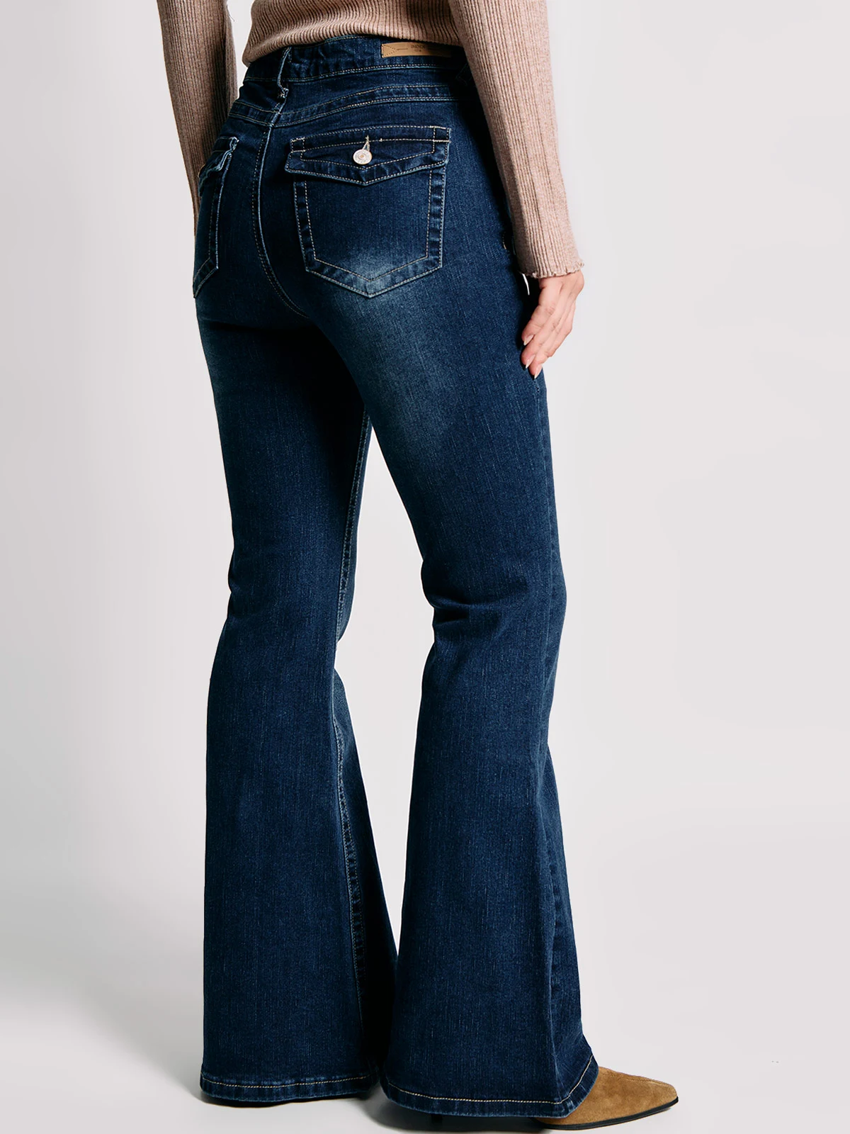 JEANS MUJER INDEX ALGODÓN FLARE BOLSILLOS TRASEROS - 3